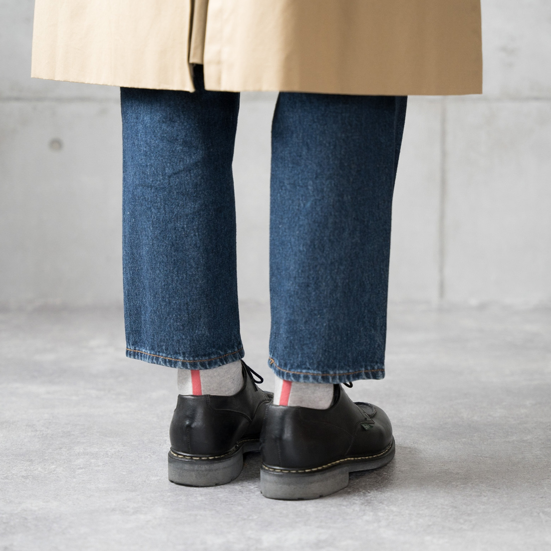 メンズ靴下専門ブランド HARUSAKU / 【ギフト袋付き】【ご注文者様にお届け】 日本製 メンズ Single back line socks  3p set （224